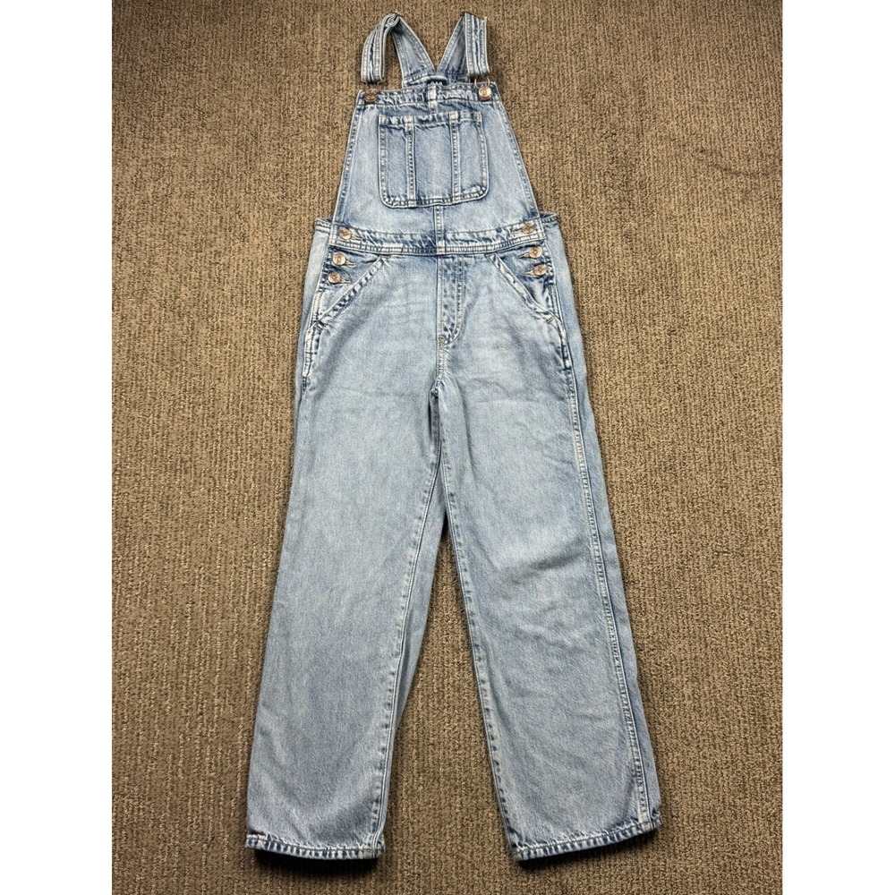 Gap Denim Overalls Kids L 10 Light Wash Jean Bibs 100% Cotton